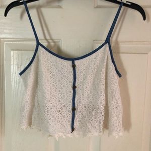 Paper Crane lace tank crop top